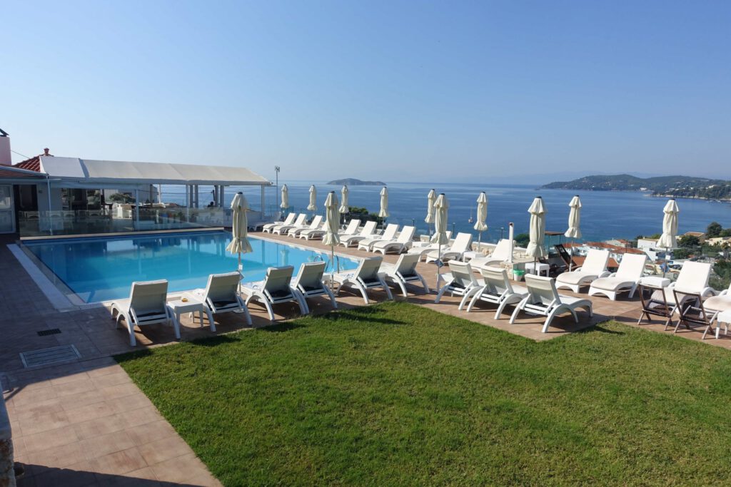 Experience the captivating beauty of sea view hotel in Skiathos with Hotel RENE.